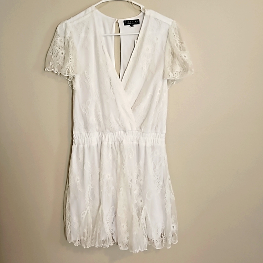 Romper in white lace